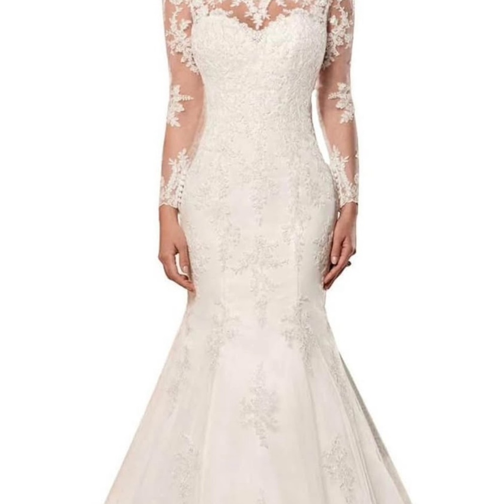 Elegant White Lace Gown